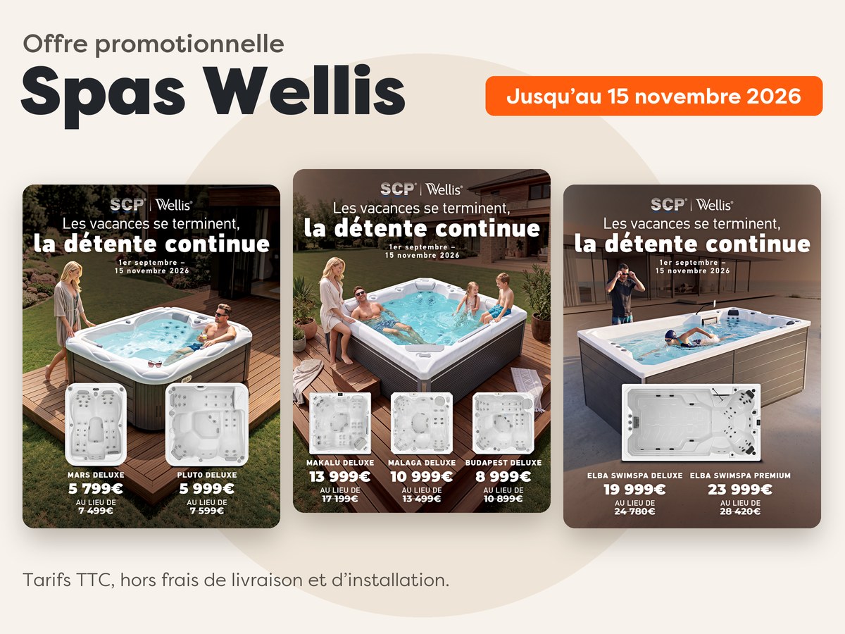 Offre promotionnelle spas Wellis jusqu'au 15 novembre 2026 - Piscinistes associés Evasion Piscines 04 à Manosque - fiche Google